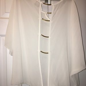 White Faux Brass Bar top